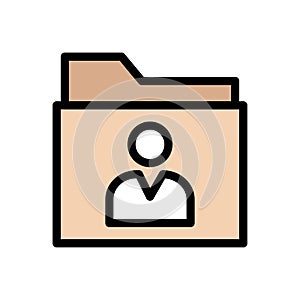 Folder vector flat color  icon