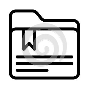Folder vector  thin line icon