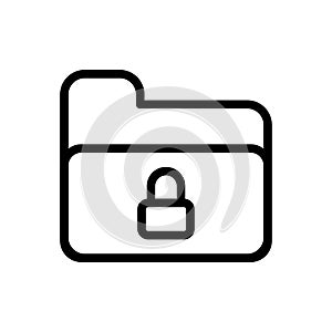 Folder vector thin line icon
