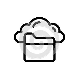 Folder vector thin line icon