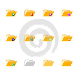 Folder icons set no.1 - yellow