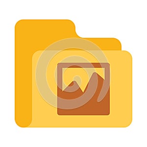 Folder image color VECTOR icon