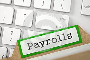 Folder Index with Payrolls. 3D.