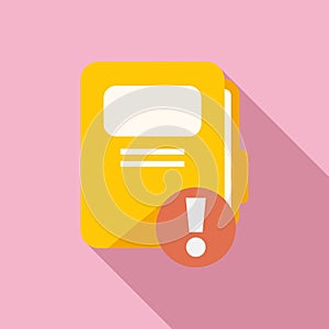 Folder job icon flat vector. Office work