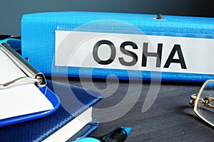 Folder with label Occupational Safety and Health Administration OSHA