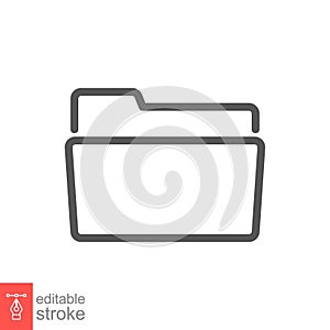 Folder line icon. File storage, files organizer. Project portfolio