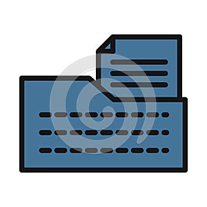Folder line isolated vector icon can be easily modified and edit