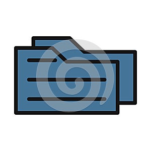 Folder line isolated vector icon can be easily modified and edit
