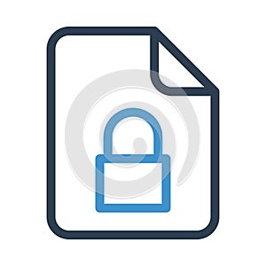 Folder lock line icon