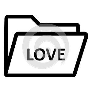 Folder, love folder Isolated Vector icon which can easily modify or edit