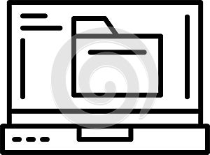 Folder Outline Vector Icon