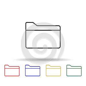 folder multi color style icon. Simple thin line, outline vector of web icons for ui and ux, website or mobile application