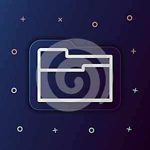 Folder nolan button icon. Simple thin line, outline vector of web icons for ui and ux, website or mobile application