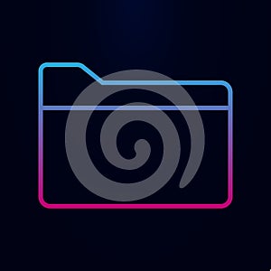 Folder nolan icon. Simple thin line, outline vector of web icons for ui and ux, website or mobile application