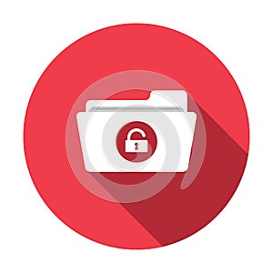 Folder open password protection security unclose unlock icon. Vector icon