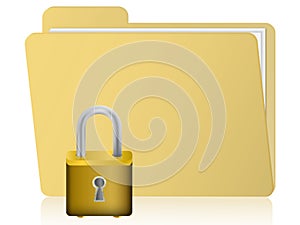 Folder with padlock