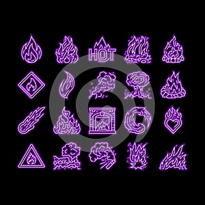 folder paper business file empty neon glow icon illustration