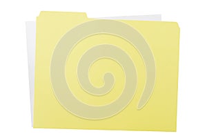 Folder with paper inside