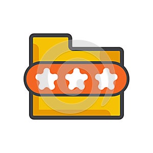 Folder with password icon. mobile file security illustration. Flat vector icon. can use for, icon design element,ui, web, mobile