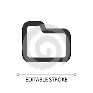 Folder pixel perfect linear ui icon