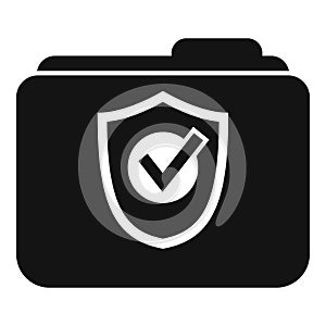 Folder privacy icon simple vector. Data security