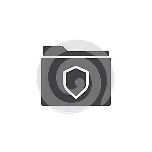 Folder protection icon vector