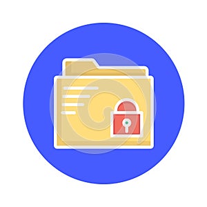 Folder protection Isolated Vector icon which can easily modify or edit