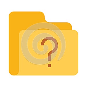 Folder question mark color VECTOR icon