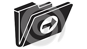 Folder with Refresh Icon, Data Update & Document Synchronization, vector design Generative AI