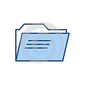Folder related vector icon