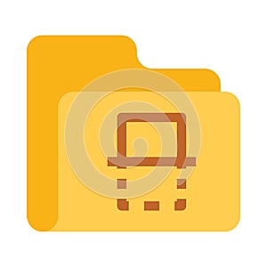 Folder scan Line icon