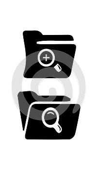 folder search icon style Vector design