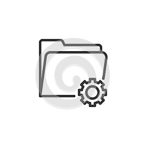 Folder Settings line icon