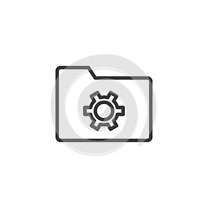 Folder settings outline icon