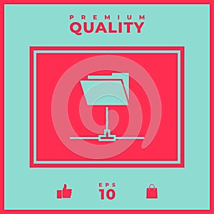 Folder sharing icon. Graphic elements for your design