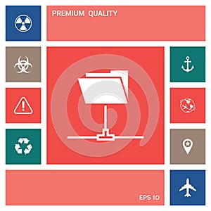 Folder sharing icon . Elements for your design