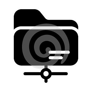 Folder sharing vector  glyph flat icon