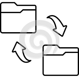 Folder Sharing Vector icon that can easily modify or edit