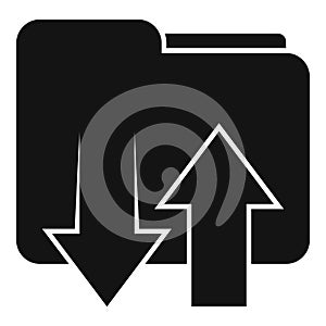 Folder storage icon simple vector. Backup data