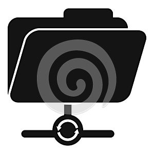Folder storage icon simple vector. Data backup