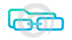 Folder System Chain Link Icon, vector design Generative AI