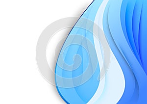 Folder template - blue waves background