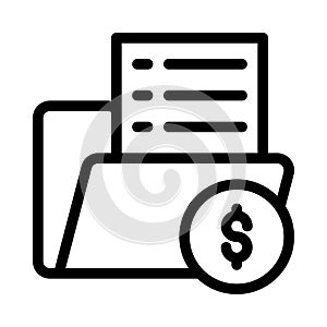 Folder thin line vector icon