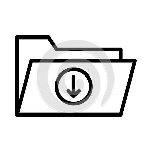 Folder thin linet vector icon