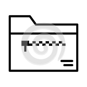 Folder thin linet vector icon