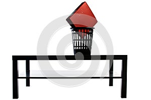 Folder in trash basket