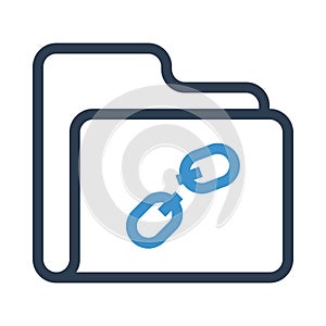 Folder unlink Line icon