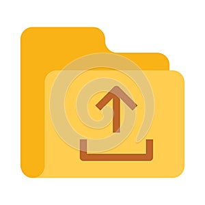 Folder upload color VECTOR icon