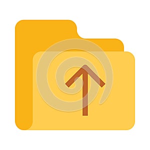 Folder upload vector flat icon