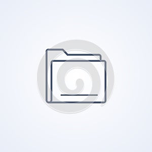 Folder, vector best gray line icon